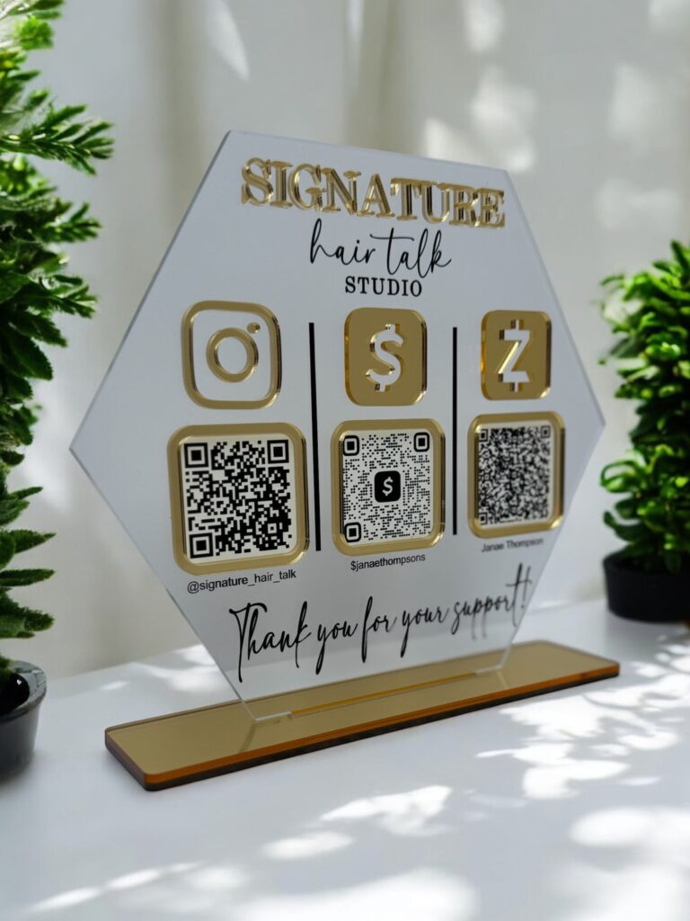 Custom Acrylic QR Code Sign