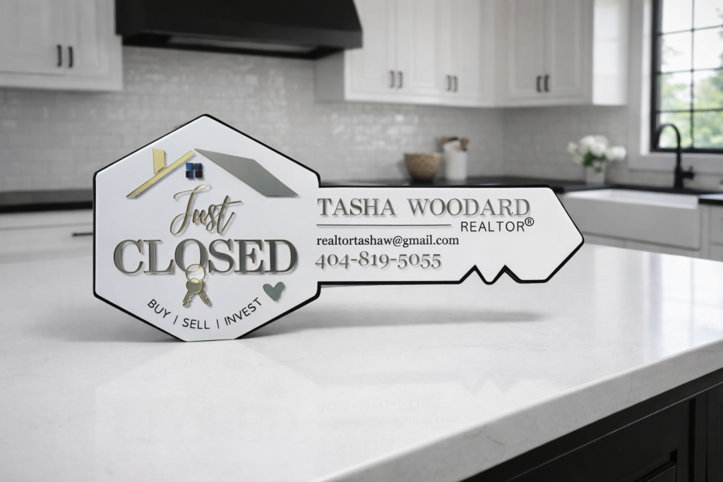 Acrylic Realtor Closed Key Sign